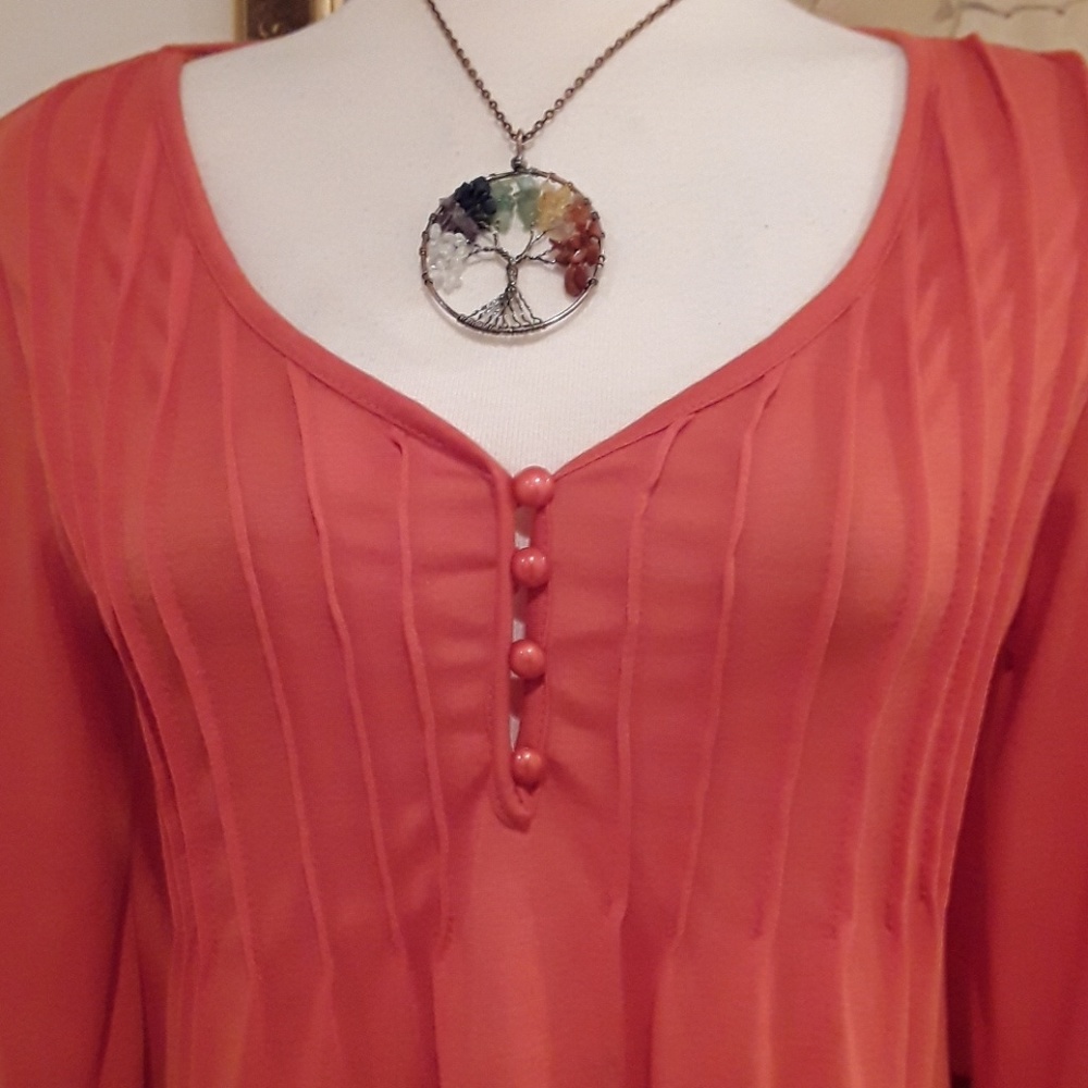 NWOT. Orange lace Fun Top - Picture 8 of 8